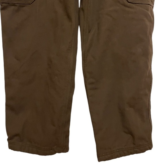 Duluth Dark Brown Fire Hose Fleece Lined Cargo Pants Relaxed Fit Size 44x34 - Picture 3 of 11